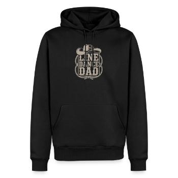 Danse en ligne avec un flair de Papa Cowboy - Sweat à capuche Premium bio Homme - noir - Devant - Nico (187cm)