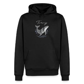 Timmy Wal Aquarell Meerliebe Shirt - Männer Premium Bio Hoodie - Schwarz - Vorne - Nico (187cm)