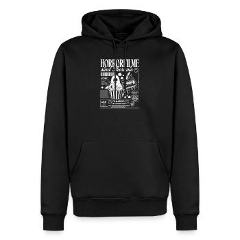 Horrorfilme sind Therapie Filmabend - Männer Premium Bio Hoodie - Schwarz - Vorne - Nico (187cm)