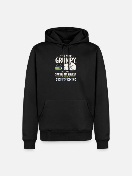 Cat energy for emergencies - Men’s Premium Organic Hoodie - black