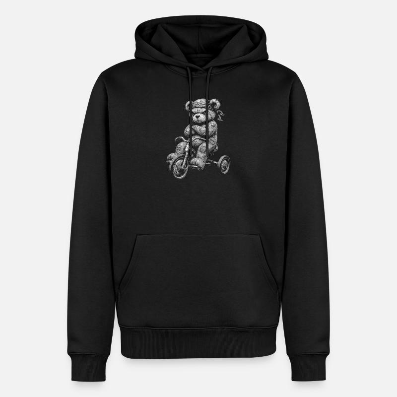 Teddybär - Männer Premium Bio Hoodie - Schwarz