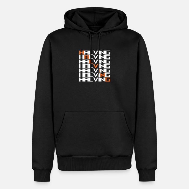 Réduire de moitié Bitcoin - Sweat à capuche Premium bio Homme - noir