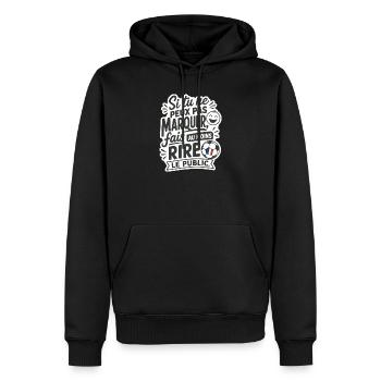 Humour du Foot - Männer Premium Bio Hoodie - Schwarz - Vorne - Nico (187cm)