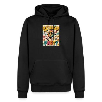 Schlager Party Retro 70s Poster Stil - Männer Premium Bio Hoodie - Schwarz - Vorne - Nico (187cm)