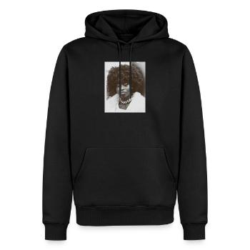 Next to you - Sweat à capuche Premium bio Homme - noir - Devant - Nico (187cm)