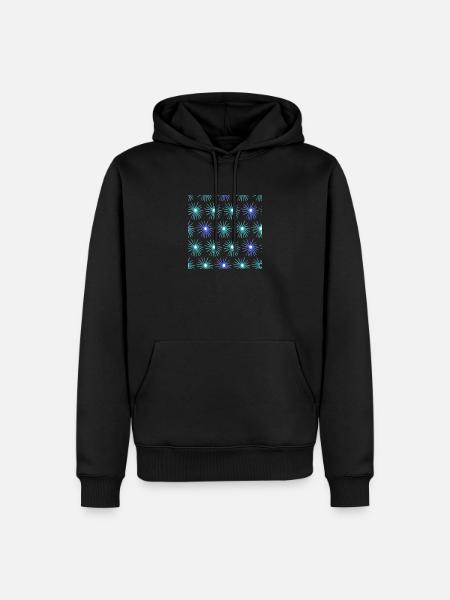 Sonnenstern Muster - Männer Premium Bio Hoodie - Schwarz
