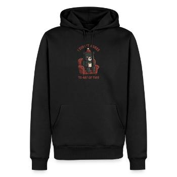 Grumpy Bear – Ich habe dem alles nicht zugestimmt - Männer Premium Bio Hoodie - Schwarz - Vorne - Nico (187cm)