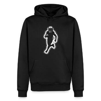Joueurs de football américain Garçons Football Hommes - Sweat à capuche Premium bio Homme - noir - Devant - Nico (187cm)