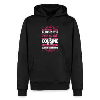 Cousinen Cousine - Männer Premium Bio Hoodie - Schwarz - Vorne - Nico (187cm)