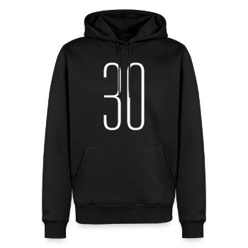 30 - Sweat à capuche Premium bio Homme - noir - Devant - Nico (187cm)