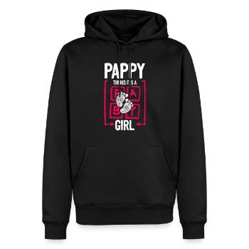 Pappy Thinks It's a Girl Gender Reveal Funny Baby - Männer Premium Bio Hoodie - Schwarz - Vorne - Nico (187cm)