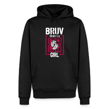 Bruv Thinks It's a Girl Gender Reveal Funny Baby - Men’s Premium Organic Hoodie - black - Front - Nico (187cm)