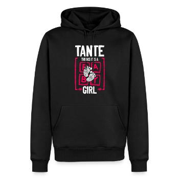 Tante Thinks It's a Girl Gender Reveal Funny Baby - Männer Premium Bio Hoodie - Schwarz - Vorne - Nico (187cm)