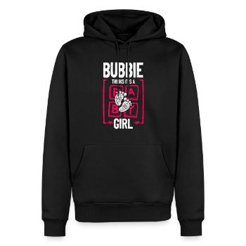 Bubbie pense que c’est une fille Genre Révéler Drôle - Sweat à capuche Premium bio Homme - noir - Devant - Nico (187cm)