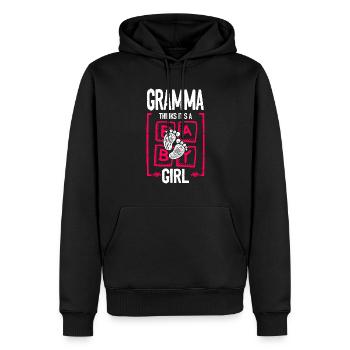 Gramma Thinks It's a Girl Gender Reveal Funny - Men’s Premium Organic Hoodie - black - Front - Nico (187cm)