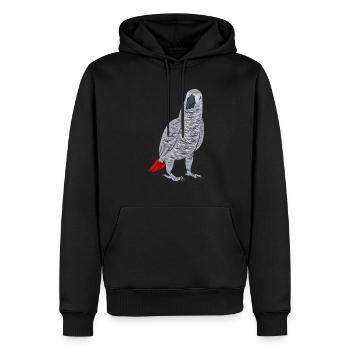 Graupapagei Perroquet gris d’Afrique Papagei - Sweat à capuche Premium bio Homme - noir - Devant - Nico (187cm)
