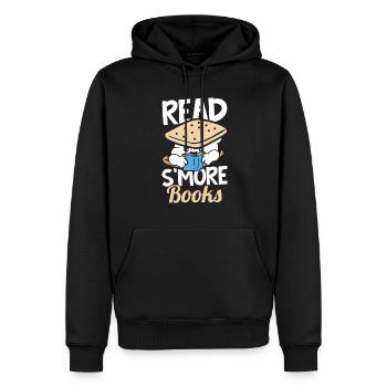 Read Smore Books Cute Marshmallow Men Camping - Men’s Premium Organic Hoodie - black - Front - Nico (187cm)