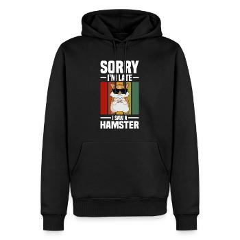 Hamster Liebhaber | Hamster Nagetiere Geschenkidee - Männer Premium Bio Hoodie - Schwarz - Vorne - Nico (187cm)