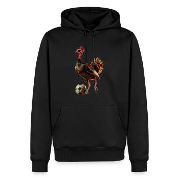 Truthahn - Männer Premium Bio Hoodie - Schwarz - Vorne - Nico (187cm)