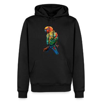 Sittiche - Männer Premium Bio Hoodie - Schwarz - Vorne - Nico (187cm)