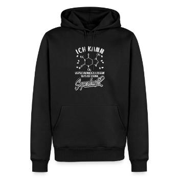 koffein Kaffee Spruch Chemische Formel Lustig - Männer Premium Bio Hoodie - Schwarz - Vorne - Nico (187cm)