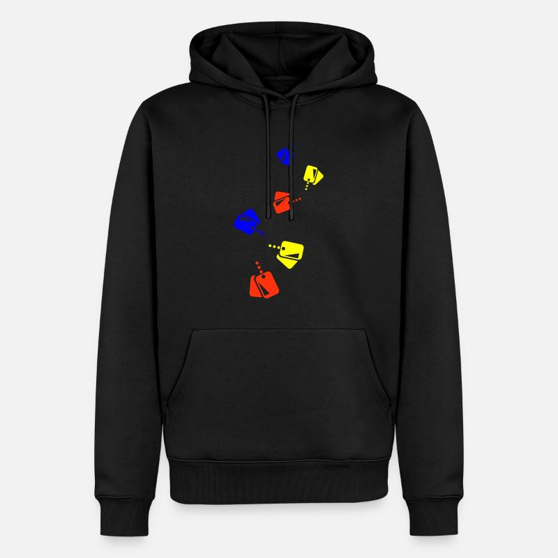 Icône d’icône de badge - Sweat à capuche Premium bio Homme - noir