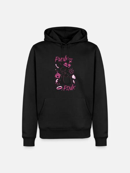 Punk rose - Sweat à capuche Premium bio Homme -