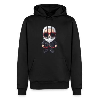 Weihnachtsmann Santa Comic - Männer Premium Bio Hoodie - Schwarz - Vorne - Nico (187cm)