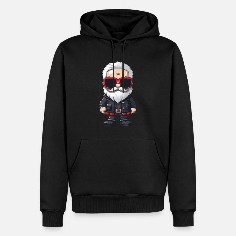 Weihnachtsmann Santa Comic - Männer Premium Bio Hoodie - Schwarz