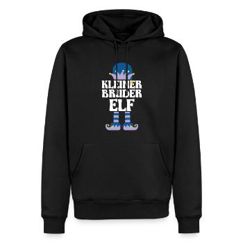 Kleiner Bruder Elf Geschwister Geschenk - Männer Premium Bio Hoodie - Schwarz - Vorne - Nico (187cm)