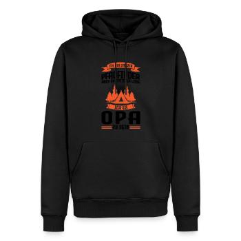 Pfadfinder Opa Scout Geschenk - Männer Premium Bio Hoodie - Schwarz - Vorne - Nico (187cm)