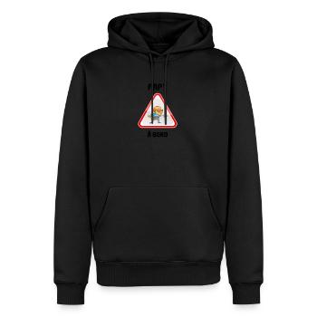 Papy à bord de ce super cadeau pour un super papy - Sweat à capuche Premium bio Homme - noir - Devant - Nico (187cm)