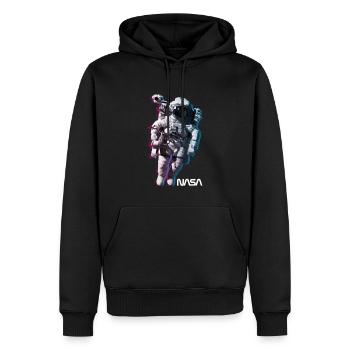 NASA Astronaute Avec Logo Officiel - Sweat à capuche Premium bio Homme - noir - Devant - Nico (187cm)