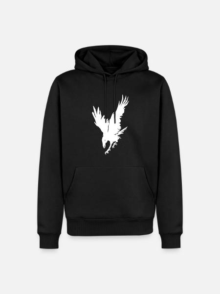 Crow Halloween - Sweat à capuche Premium bio Homme - noir