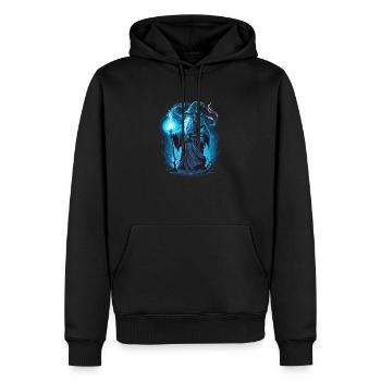 Zauberer - Männer Premium Bio Hoodie - Schwarz - Vorne - Nico (187cm)