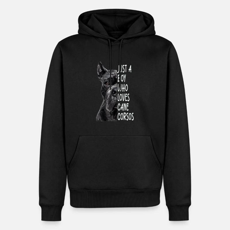 Cane Corso - Männer Premium Bio Hoodie - Schwarz