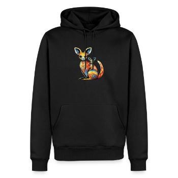 Australien - Känguru - Männer Premium Bio Hoodie - Schwarz - Vorne - Nico (187cm)