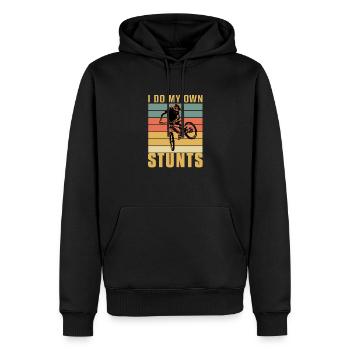1 28 - Sweat à capuche Premium bio Homme - noir - Devant - Nico (187cm)
