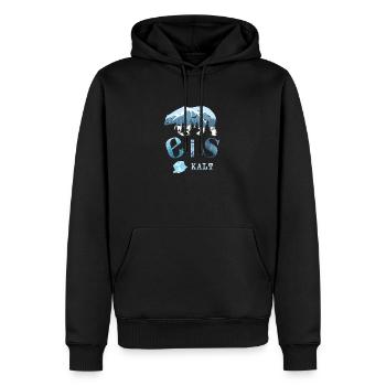 Eis Kalt - Männer Premium Bio Hoodie - Schwarz - Vorne - Nico (187cm)
