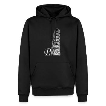 Schiefe Turm von Pisa - Männer Premium Bio Hoodie - Schwarz - Vorne - Nico (187cm)