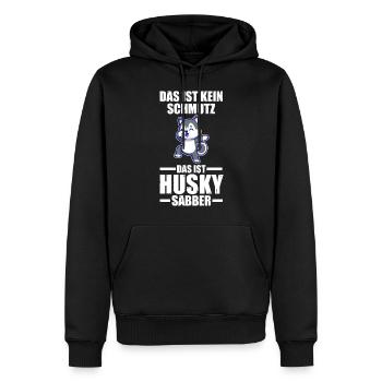 Hund Husky - Männer Premium Bio Hoodie - Schwarz - Vorne - Nico (187cm)
