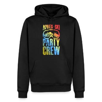Masque de ski après-ski Party Crew coloré - Sweat à capuche Premium bio Homme - noir - Devant - Nico (187cm)