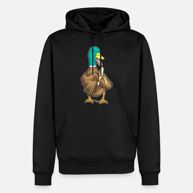 Canard Banane - Sweat à capuche Premium bio Homme - noir