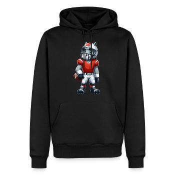 Cute American Football Player Horse - Männer Premium Bio Hoodie - Schwarz - Vorne - Nico (187cm)