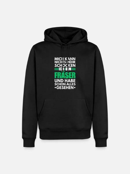 Fraise non choquable - Sweat à capuche Premium bio Homme - noir