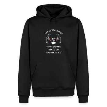 Bird Watching Bird Watching Birding Coffee - Men’s Premium Organic Hoodie - black - Front - Nico (187cm)