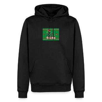 Tree Rex for ugly christmas sweater - Männer Premium Bio Hoodie - Schwarz - Vorne - Nico (187cm)
