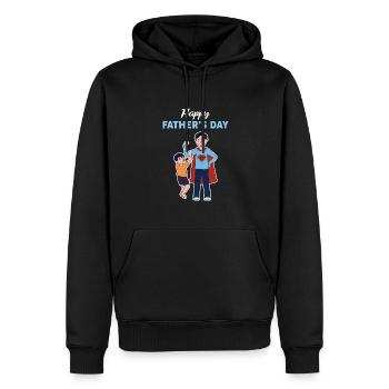 Alles Gute zum Vatertag Sohn Design - Männer Premium Bio Hoodie - Schwarz - Vorne - Nico (187cm)