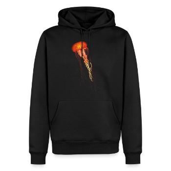 Méduses Animaux marins Océan Créatures marines Art - Sweat à capuche Premium bio Homme - noir - Devant - Nico (187cm)