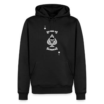 Ace of Spades - Men’s Premium Organic Hoodie - black - Front - Nico (187cm)